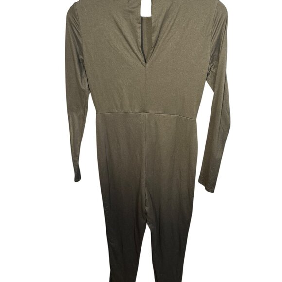 Asos Design NWT Womens Sz 8 Long Sleeve Black Jumpsuit With Keyhole Back - Picture 4 of 5